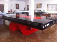 Bilhar - Mesa de Bilhar - Snooker I Preto Vermelho