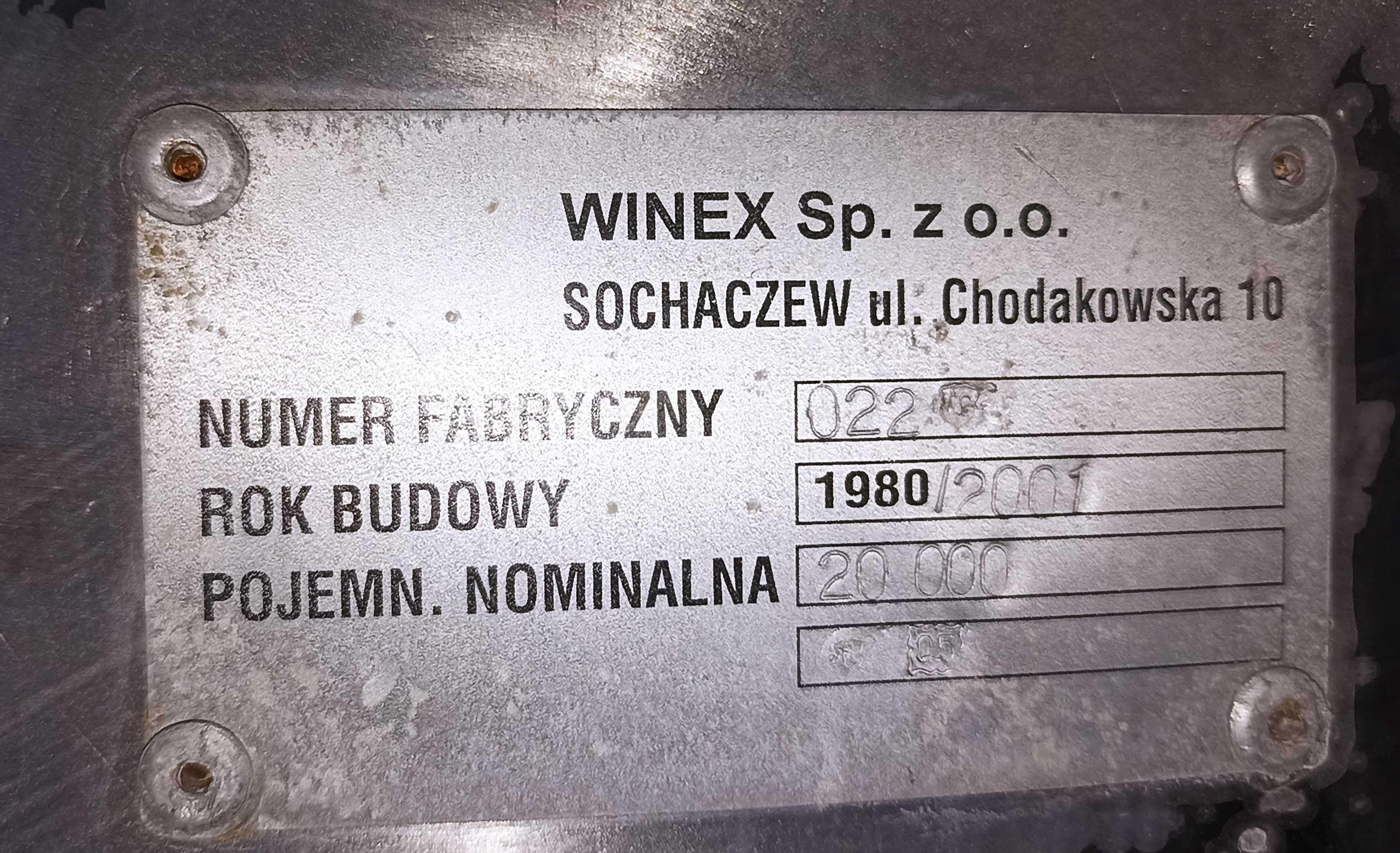 Zbiornik kwasoodporny 20000 litrów - izolowany tank nierdzewny