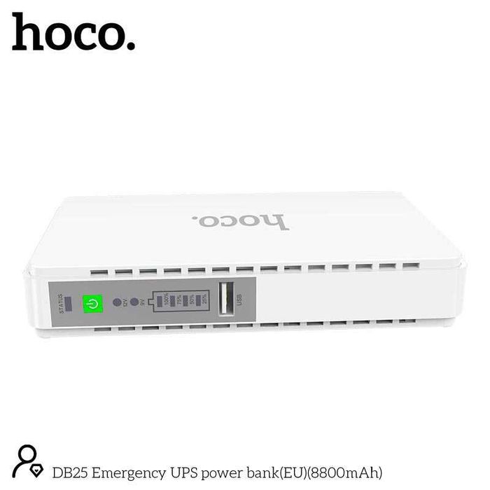 Бесперебойник для роутера UPS HOCO DB25 8800mAh power bank 5 / 9 / 12В