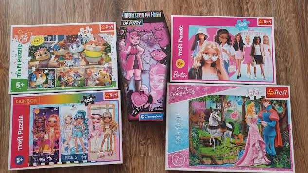 PUZZLE 5-7 lat dla dziewczynki   szt 4