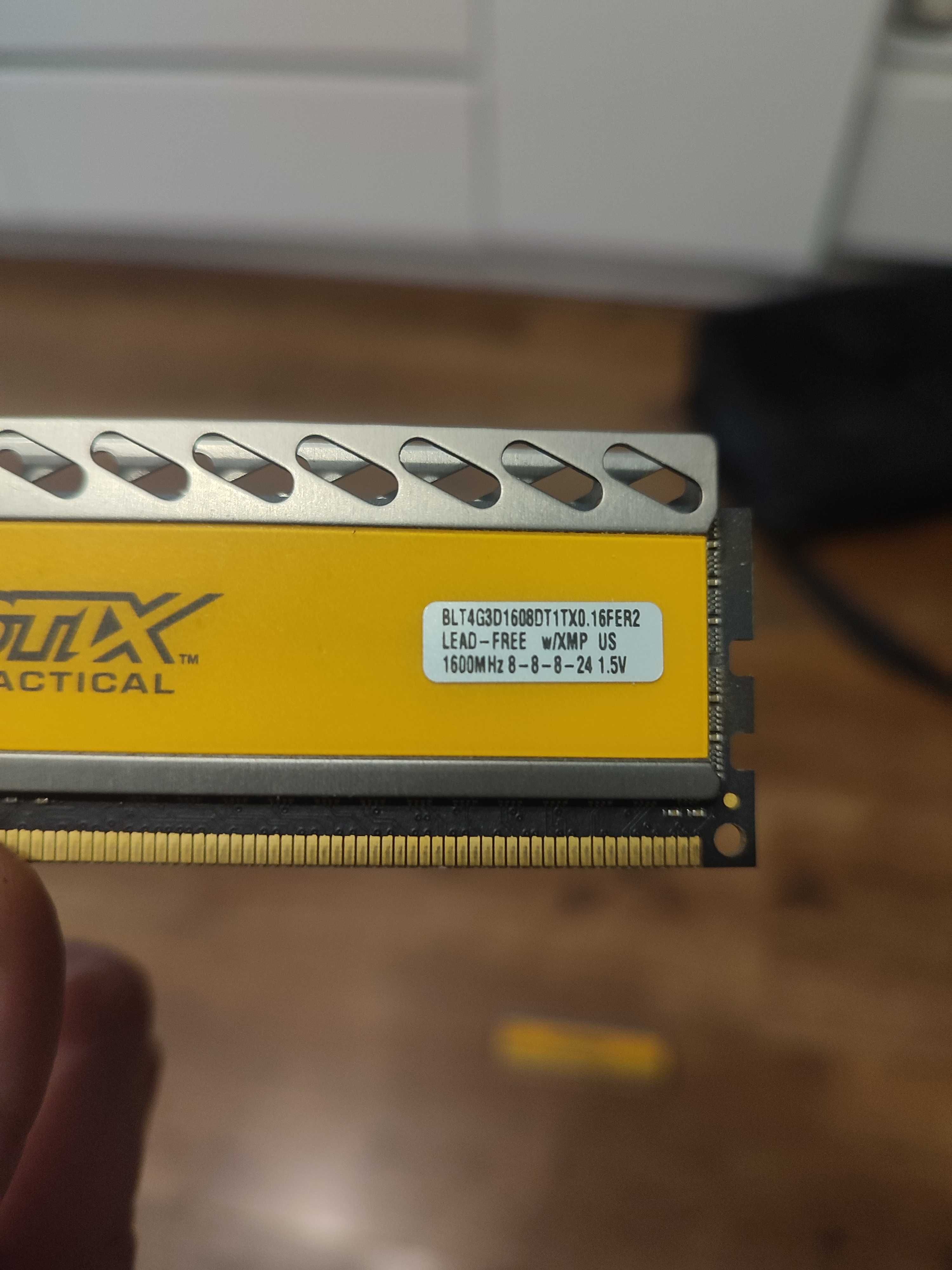 2 X Pamięć RAM Crucial Ballistix Tactical DDR3 4gb 1600MHz BLT4G3D1608