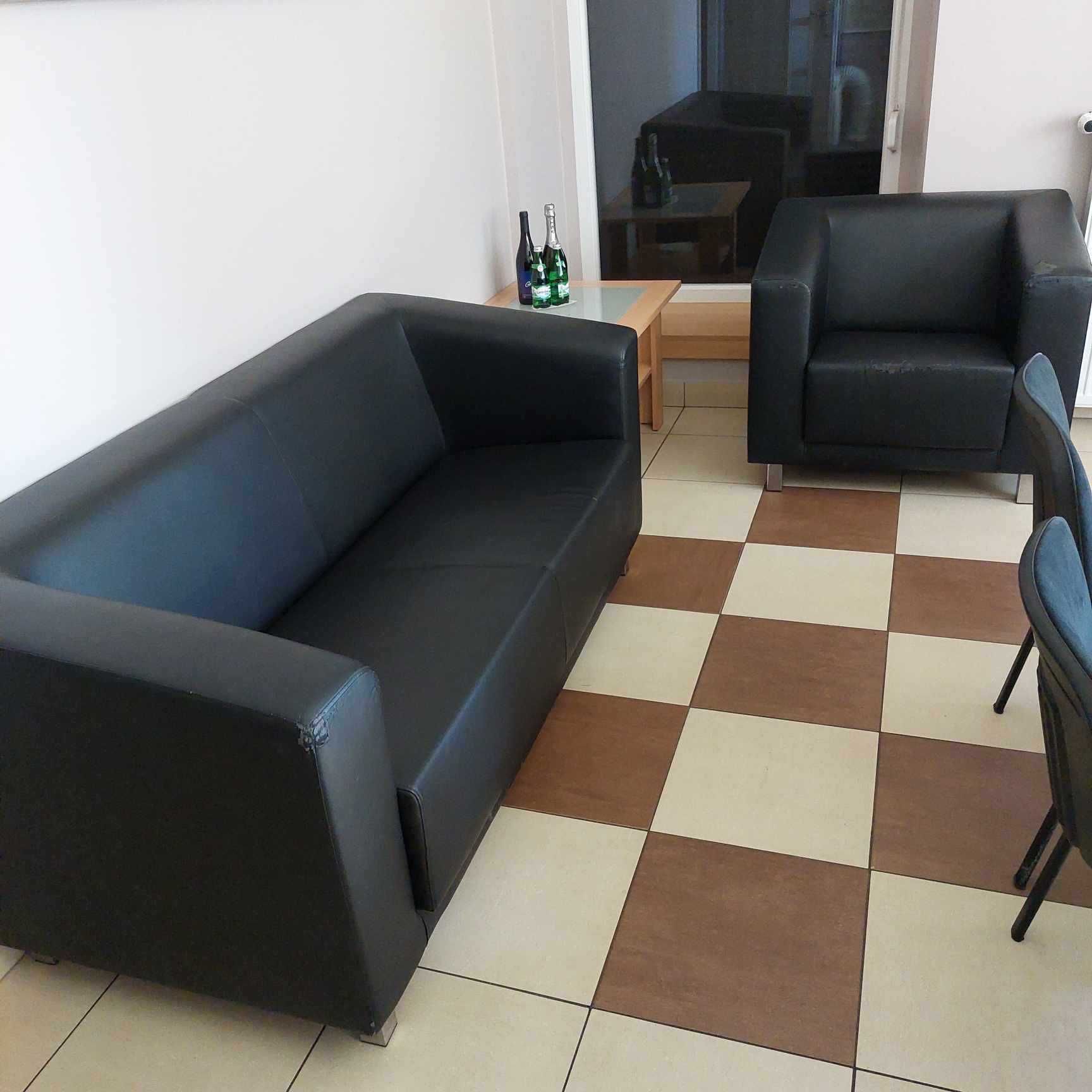 sofa i fotel biurowy