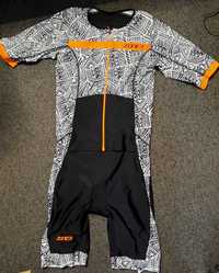 Strój triathlonowy ZONE3 Activate+ Full Zip Short Sleeve Kona męski  M