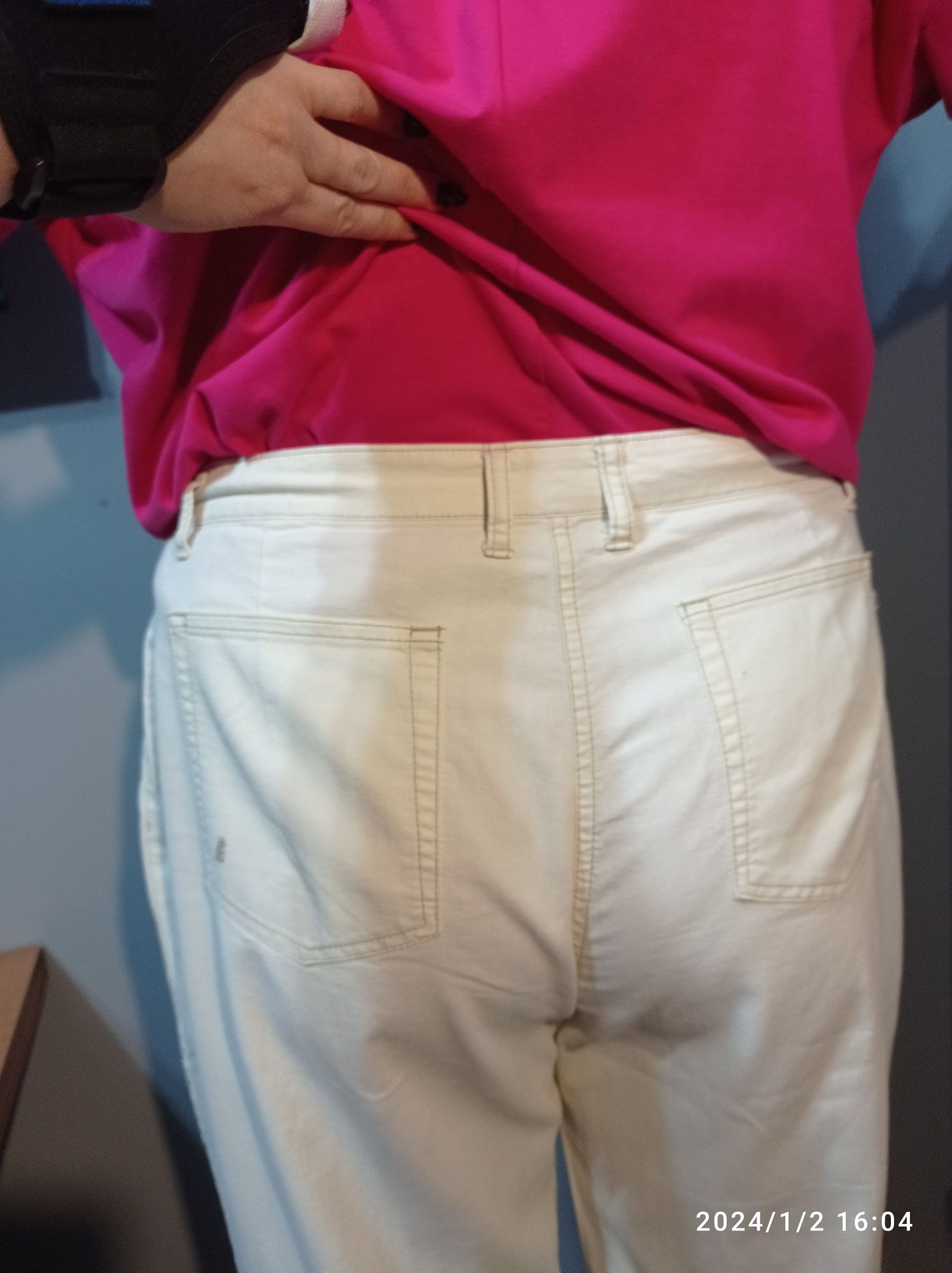 Spodnie 20 4xl 48 jeansy straight kolorowy cienki miękki dżins Ascari