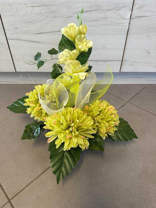 Stroik CHRYZANTEMA na grób zielony WYPRZEDAŻ