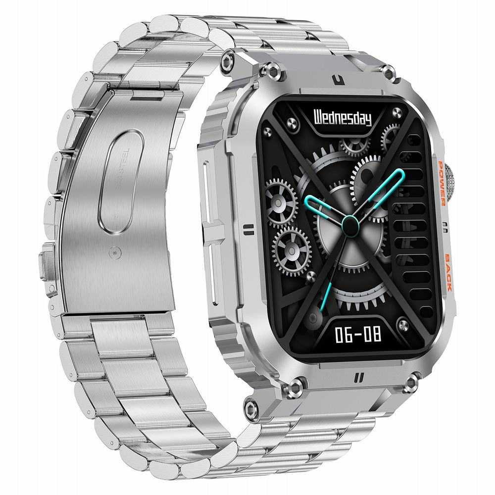 SMARTWATCH GRAVITY GT6-7 Srebny - Srebna Bransoletka