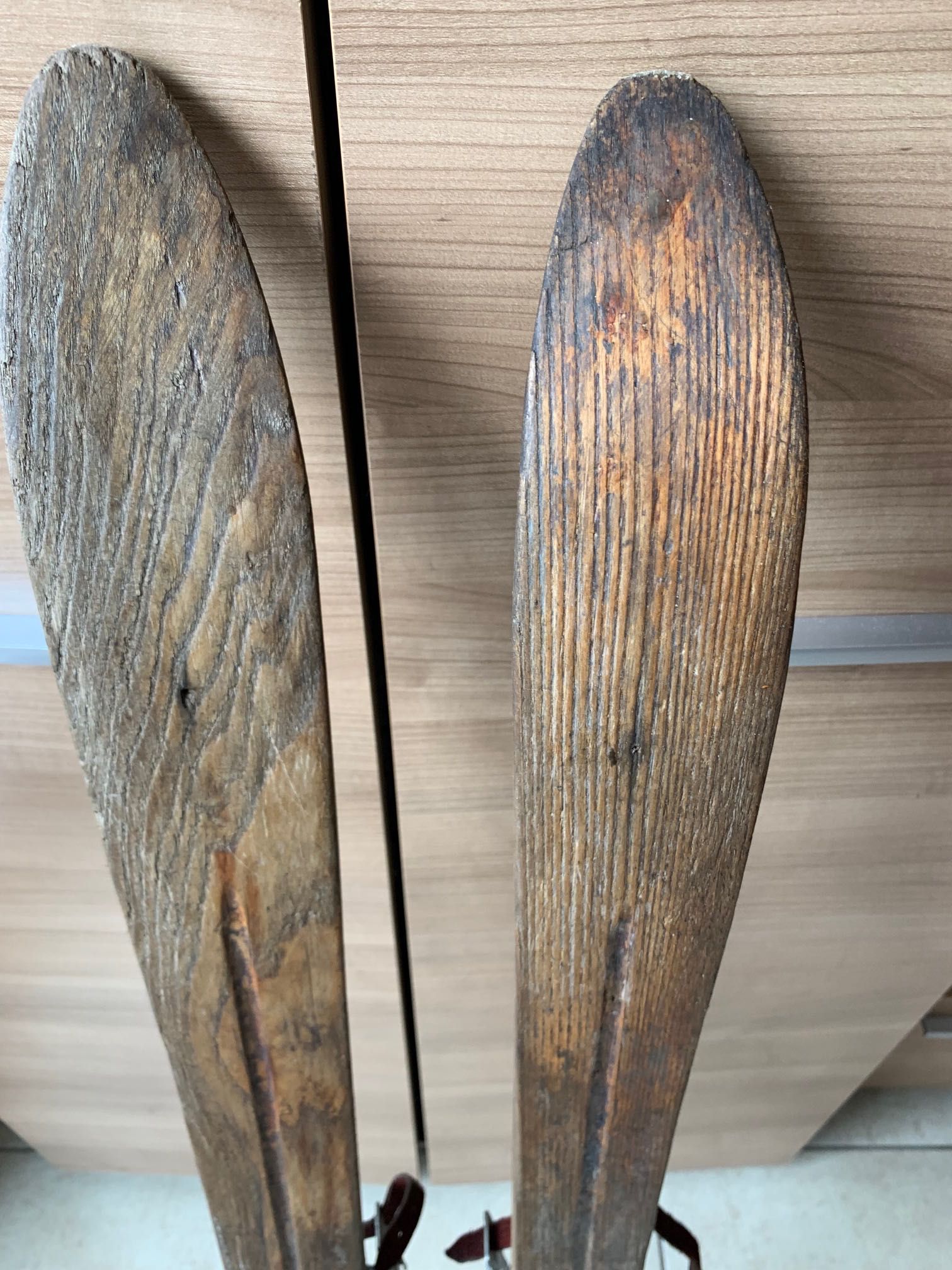 Stare drewniane narty retro unikat 120 cm kolekcjonerskie MESTA Jr.