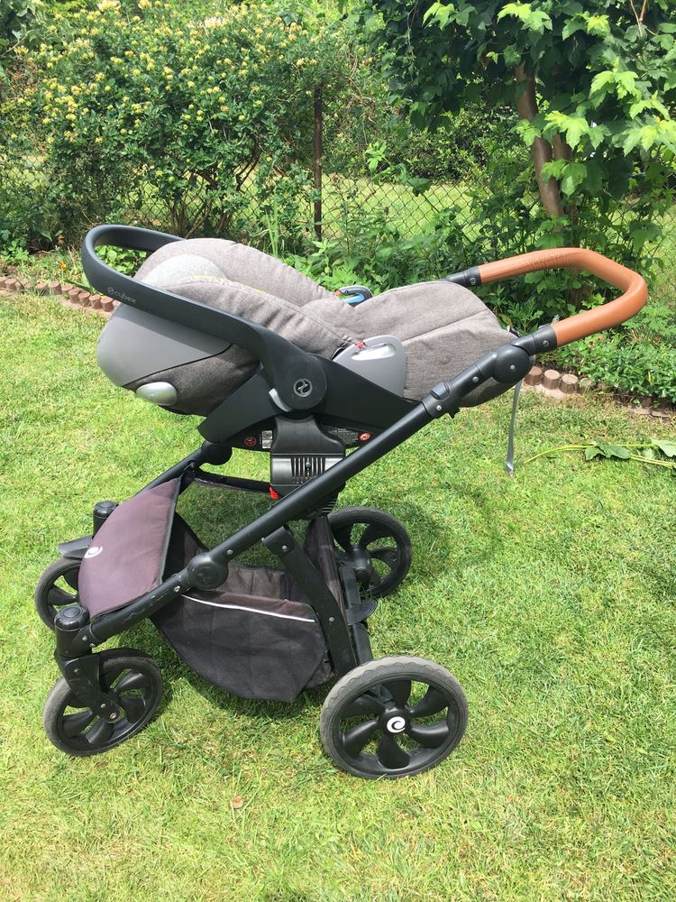 KOMPLET! Wózek Tutis 2w1 + nosidełko Cybex z bazą do auta