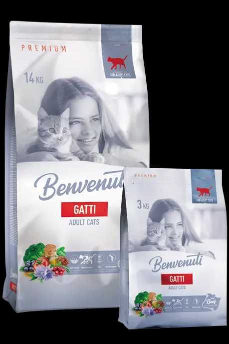 Сухий корм для кішок Benvenuti GATTI яловичина 14 кг