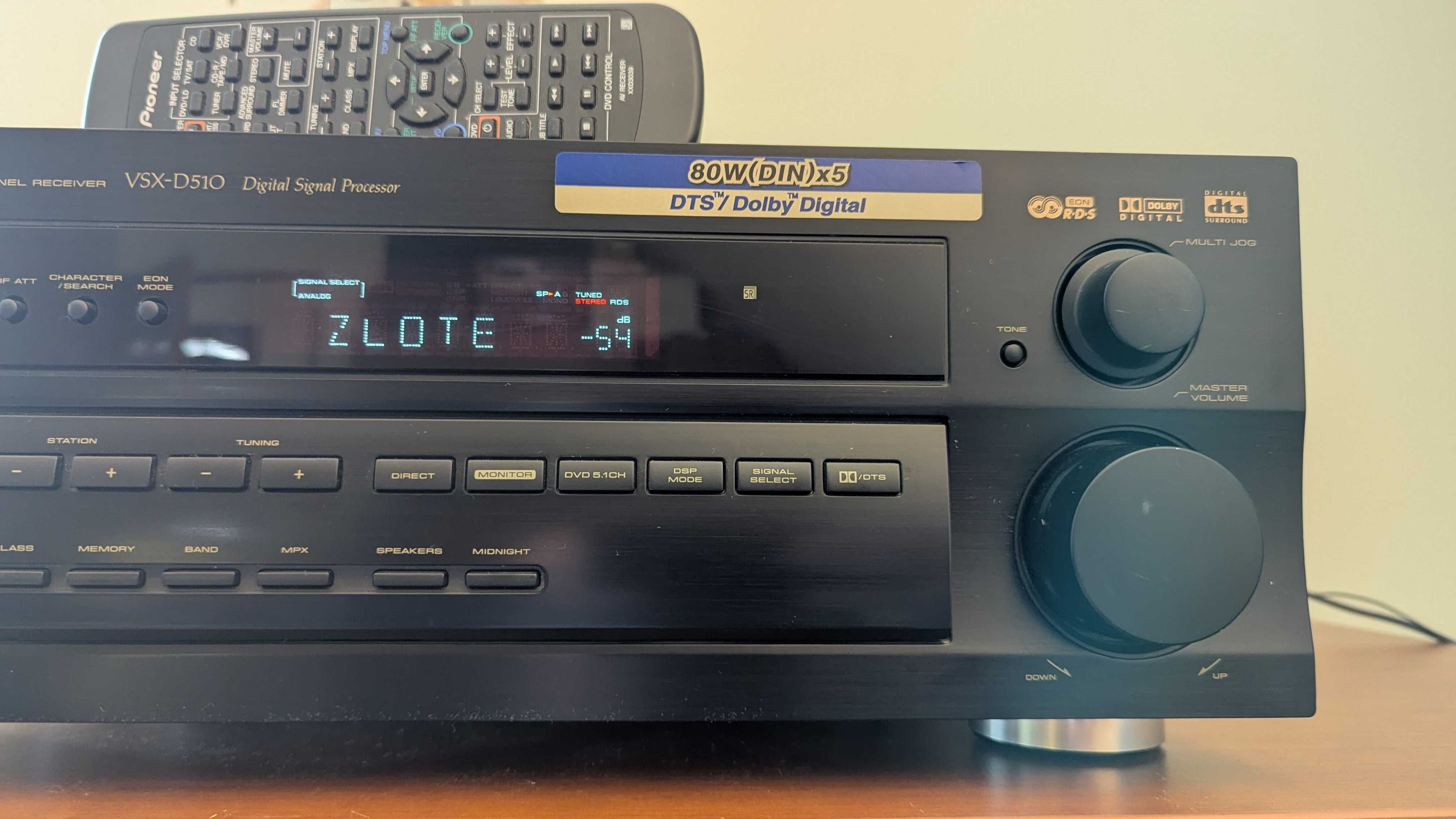 amplituner Hi-Fi Pioneer VSX-D510 z pilotem