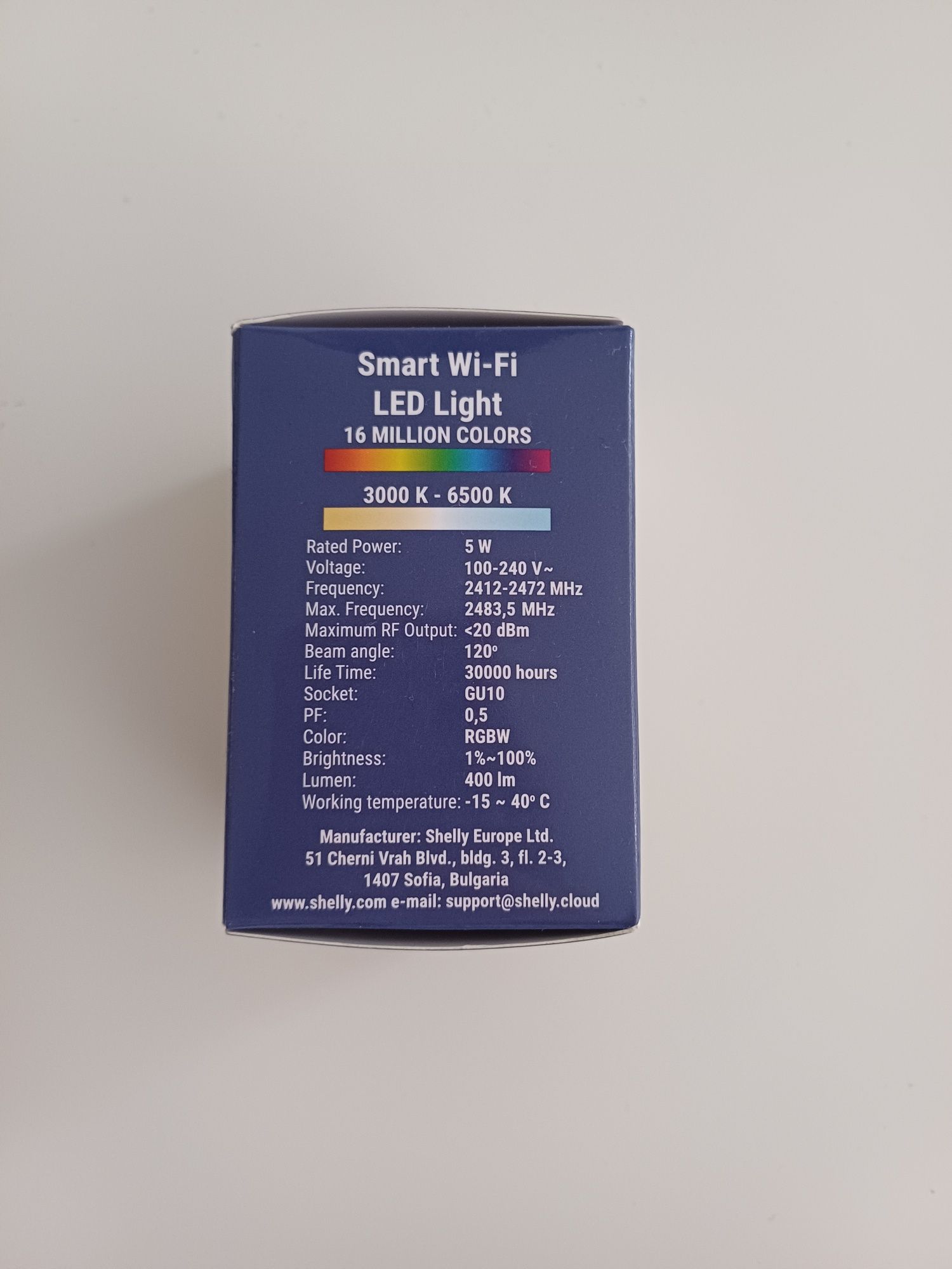 Żarówka LED Shelly Duo GU10 RGBW sterowanie WiFI