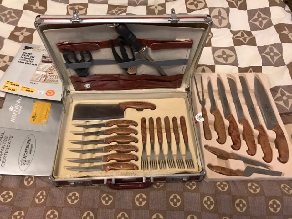 Набор ножей и вилок для гриля и барбекю( в чемодане).  Hoffburg HB 926