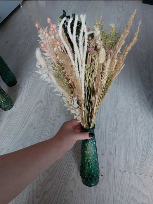 11 wazonów bukiet suszka stabilizowane kwiat dekoracje ślub, chrzciny