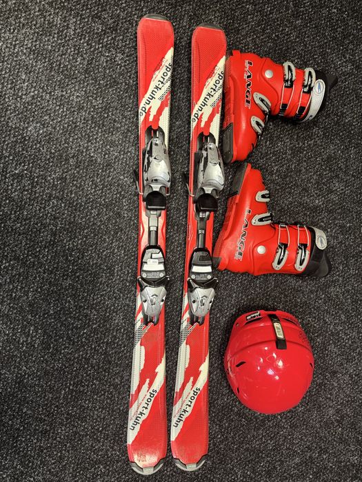 Zestaw Narty Elan 110cm + Buty Lange 22cm + kask Bolle