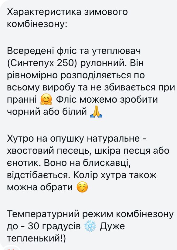 Зимовий комбінезон