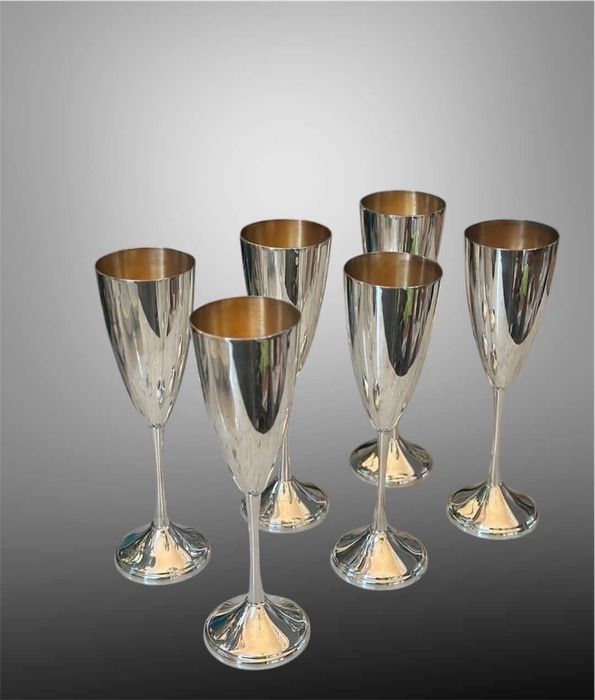 Срібні бокали фужери срібло кубки серебряные бокалы фужеры стаканы