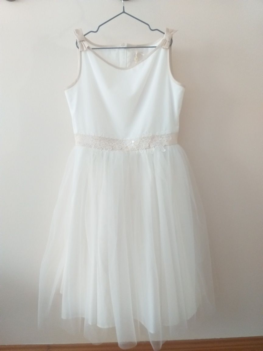 Vestido branco cerimonia / comunhão para menina. Tam. 152cm / 12 anos