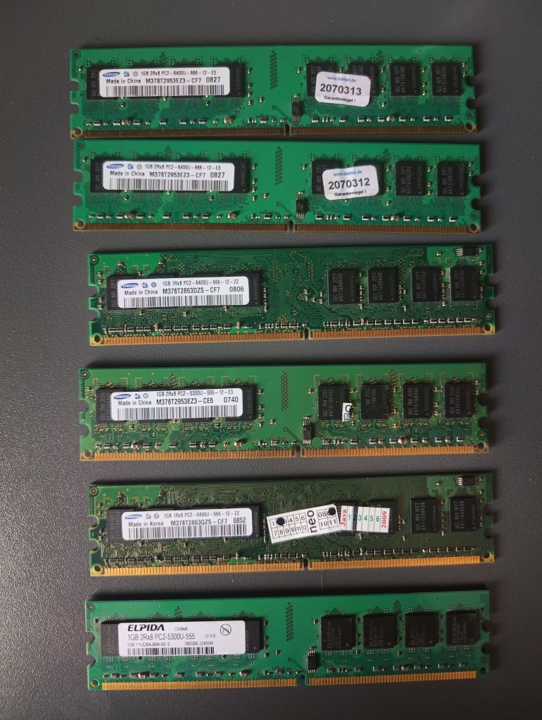 Оперативная память DDR1 DDR2 DDR3 DDR4 НОВАЯ и б/у