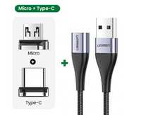 UGREEN Magnetyczny kabel ładujący USB typu C + Micro USB