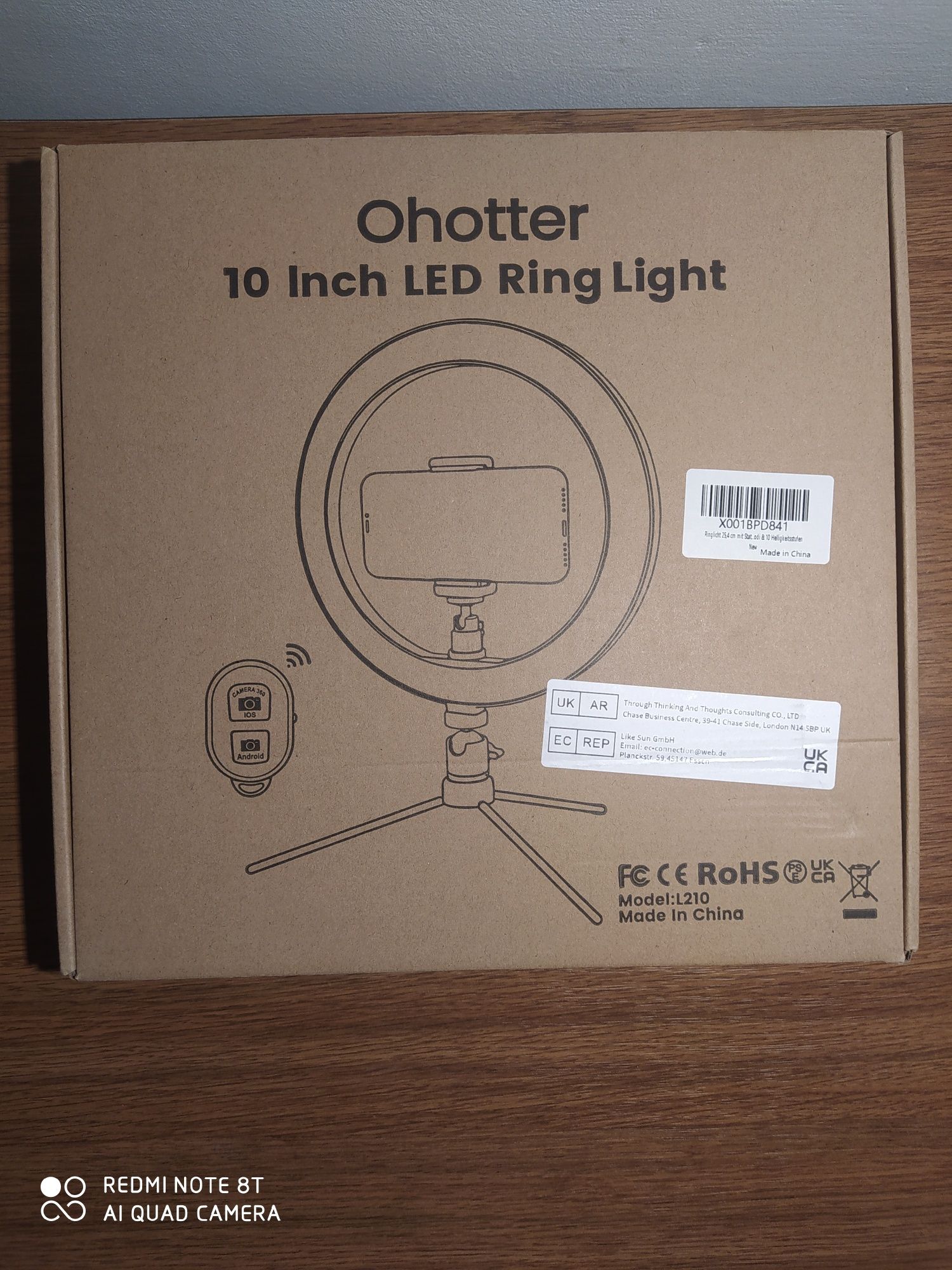 10 cali lampa pierścieniowa LED z pilotem USB Bluetooth streaming