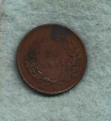 20 Reis 1891 A ( Paris ) D. Carlos.