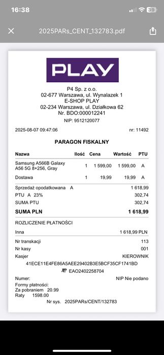 Samsung a56 5g 8/256