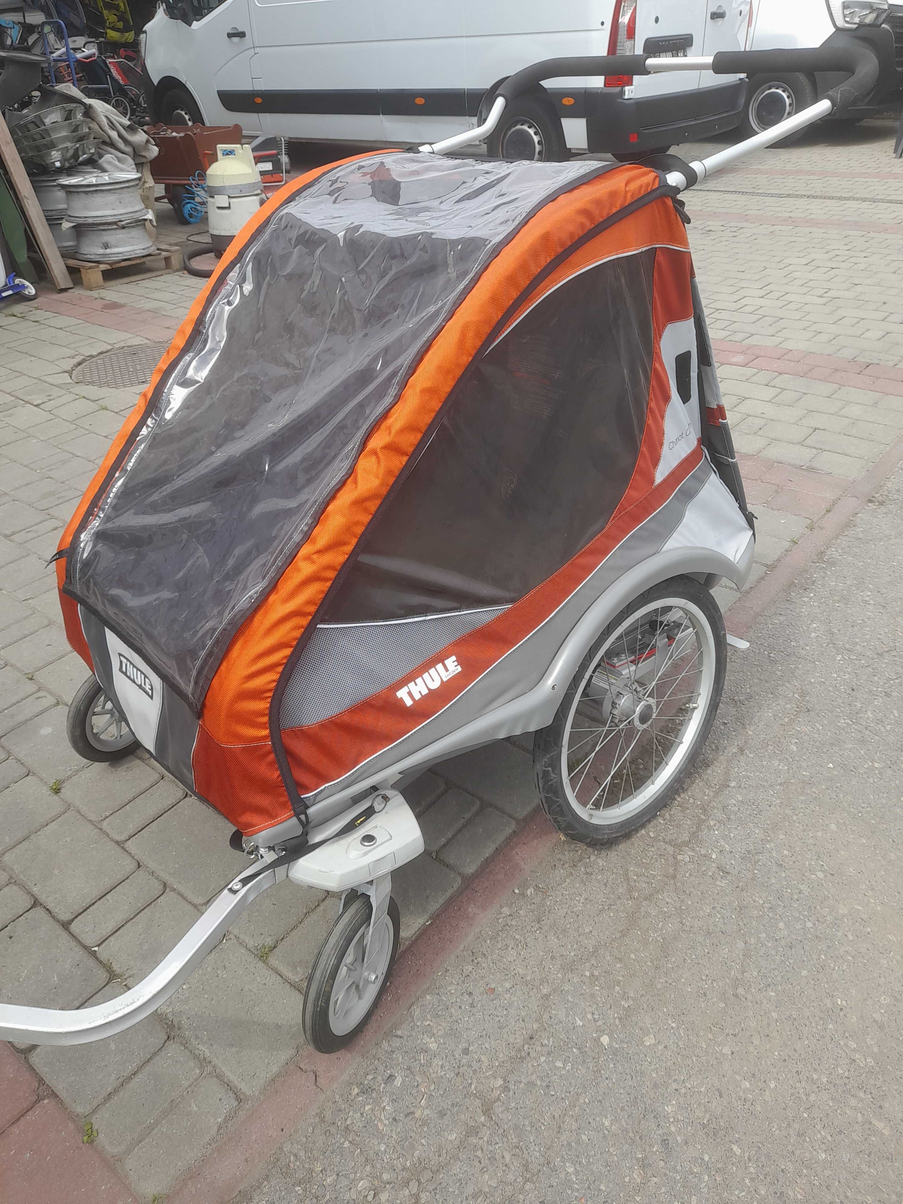 Przyczepa Riksza Rowerowa THULE Chariot Capitan 2w1 Z Hamulcem Lekka