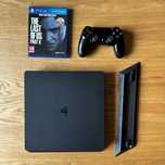 PS4 slim 1TB + pad + podstawka + gra TLOU2
