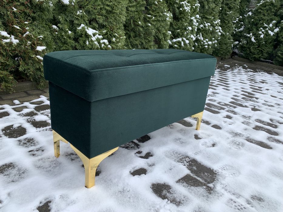 Pufa ławeczka butelkowa zieleń siedzisko PRODUCENT