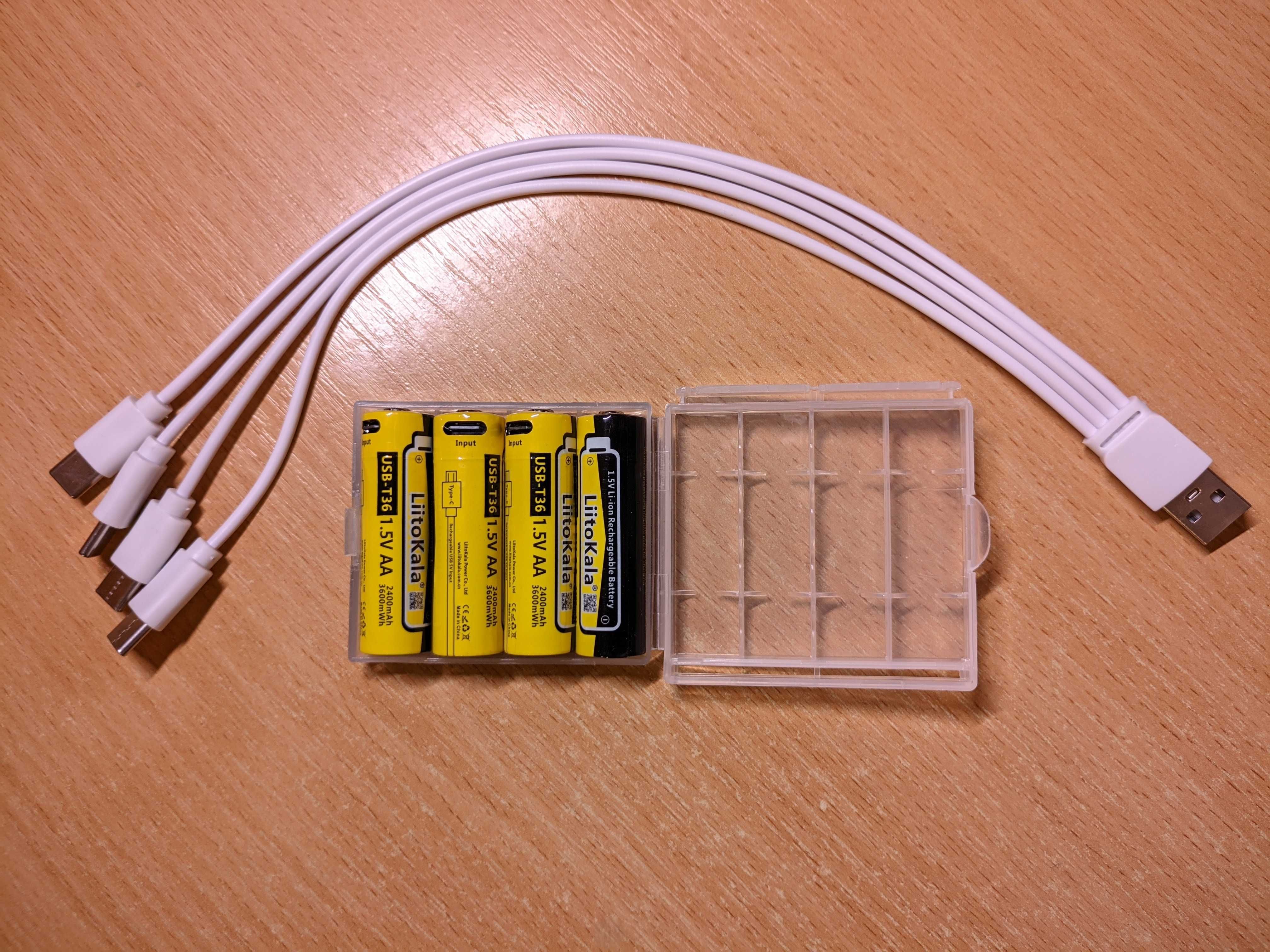 Акумулятор LiitoKala USB-T36 1.5V AA Гарантія + кабель зарядки і кейс