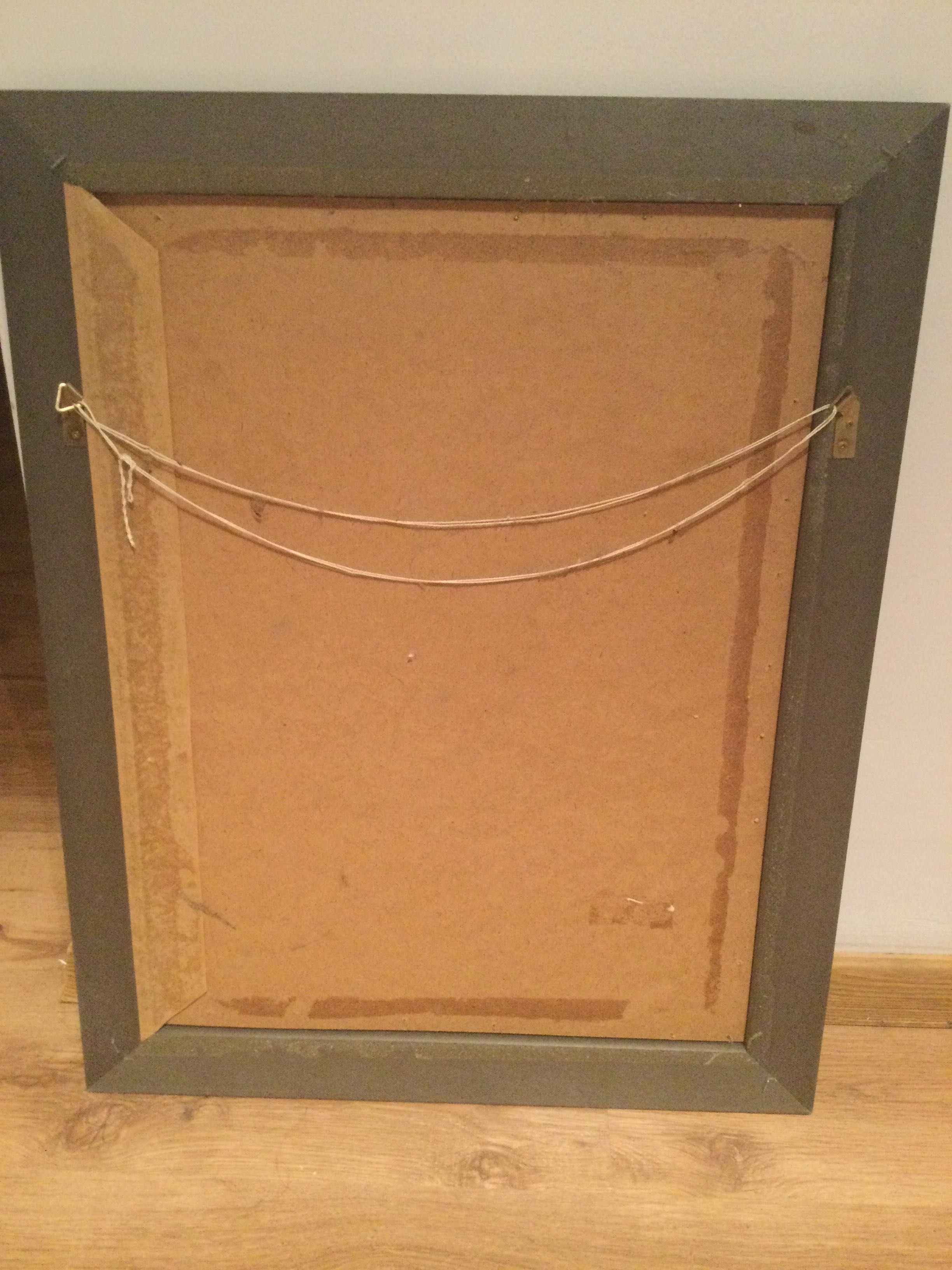 Obraz z szybą złota ramą kwiaty lilie 70x55 cm duzy passe partout