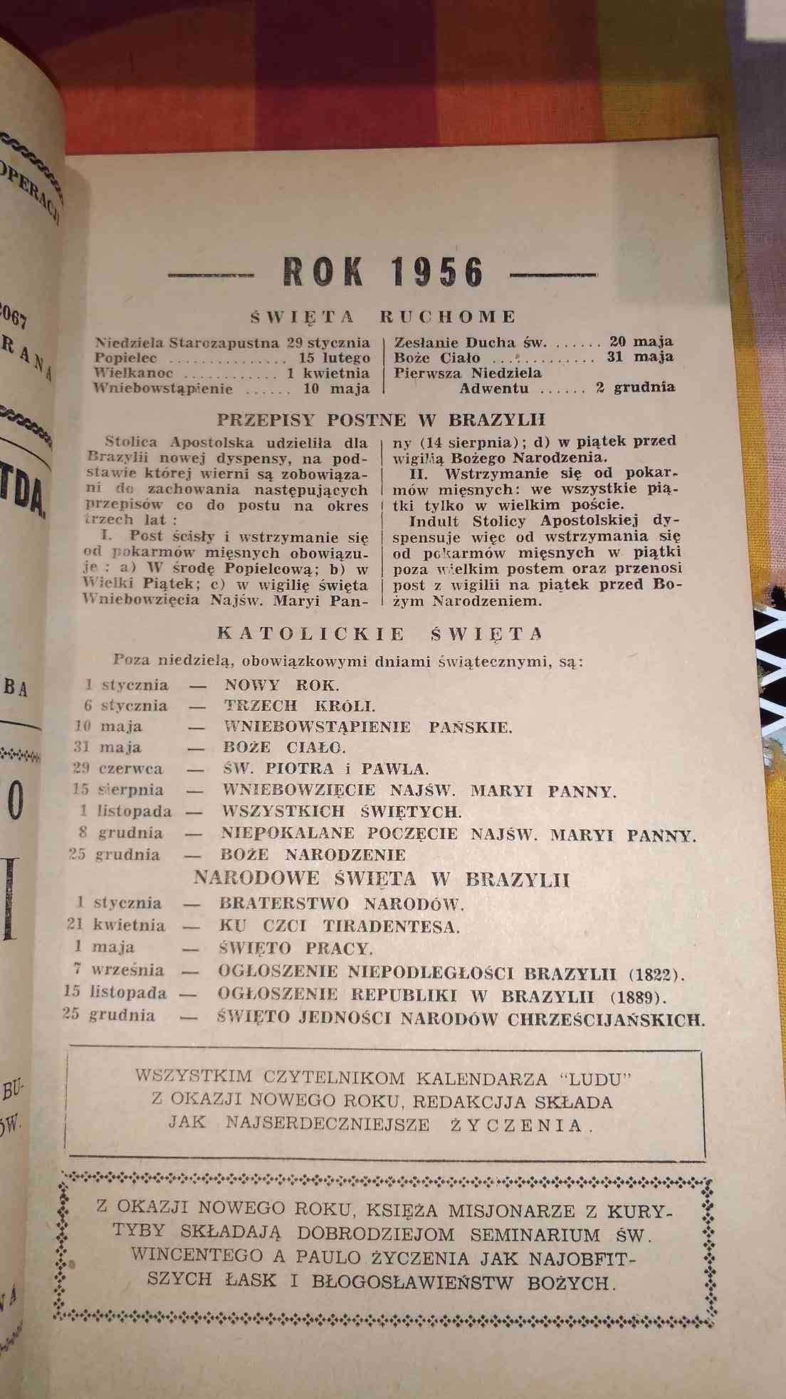 Kalendarz Ludu rok 1956