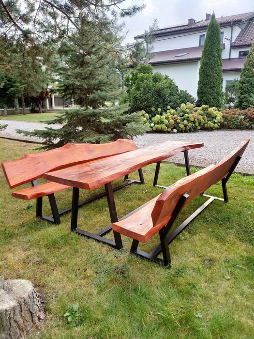 Komplet mebli ogrodowych foszty orzech OSTATNIA SZTUKA