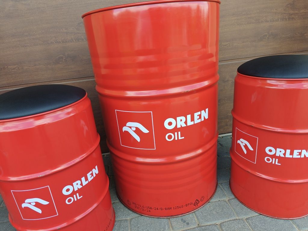 Zestaw mebli z beczek Orlen Oil