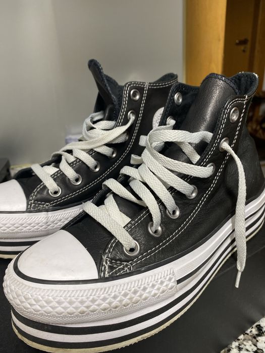 Sapatilhas  All Star-Converse pele 36,5 novas/pretas