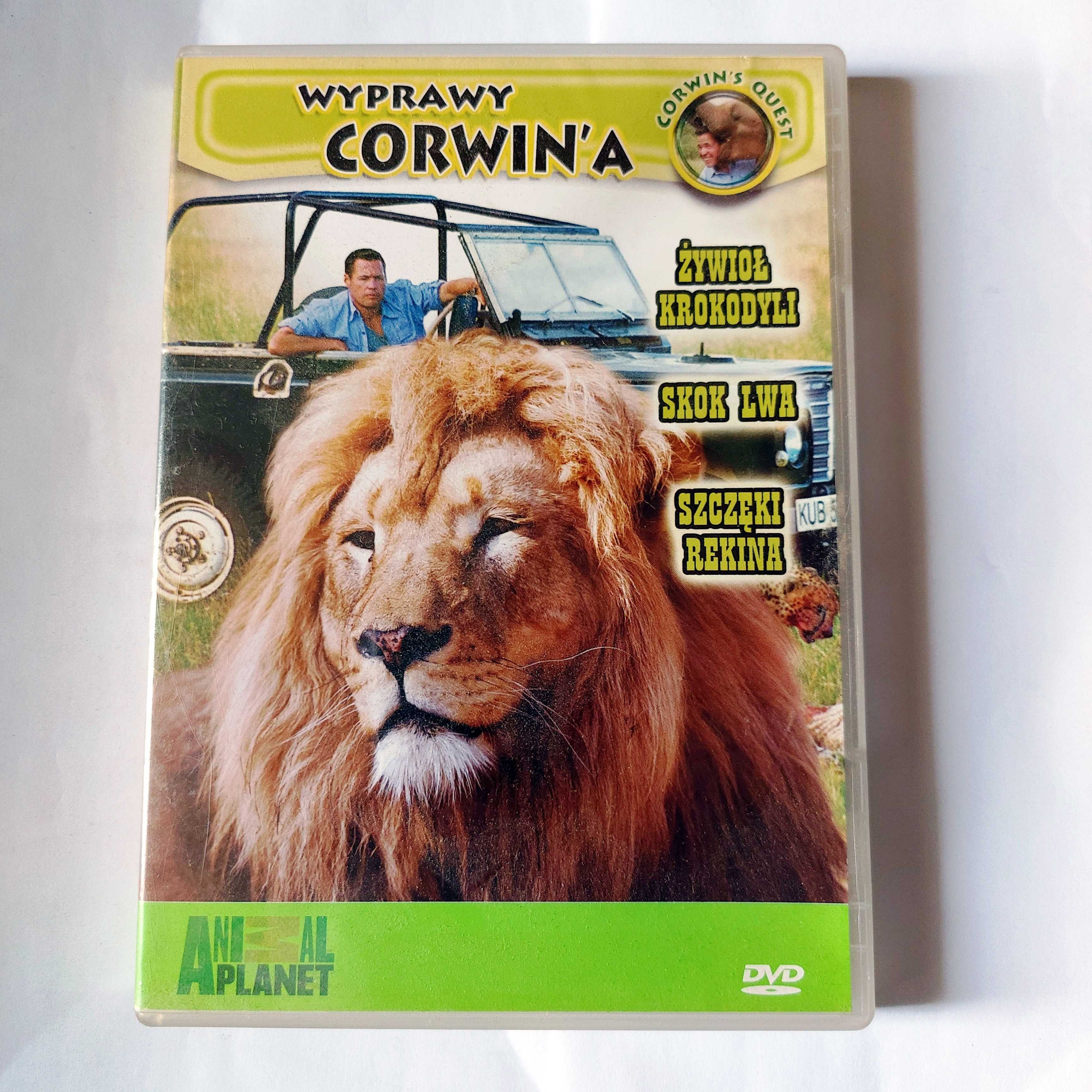 WYPRAWY CORWINA: krokodyl, lew, rekin | film przyrodniczy na DVD