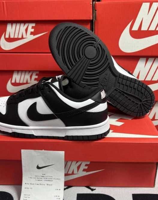 nike dunk biack low whute panda 36