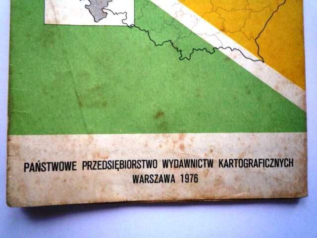 Mapa województwa Jeleniogórskie Legnickie Wałbrzyskie Wrocławskie 1976