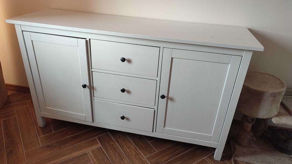 IKEA HEMNES kredens Komoda, biała, 157x88 cm
