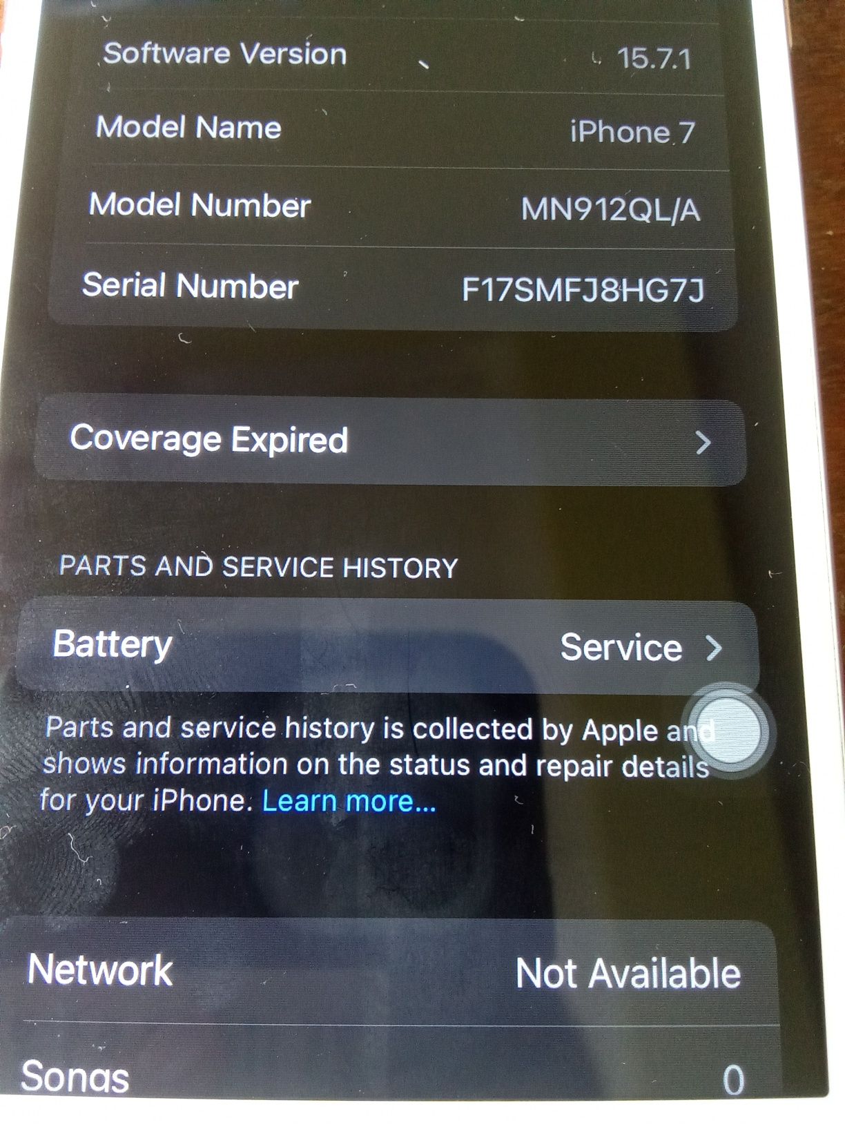 iPhone 7 Rosa prateado com defeitos ideal para peças