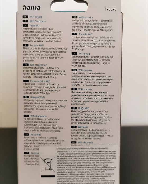 Tomada Inteligente Wi-Fi Hama 3680W 16A – nova