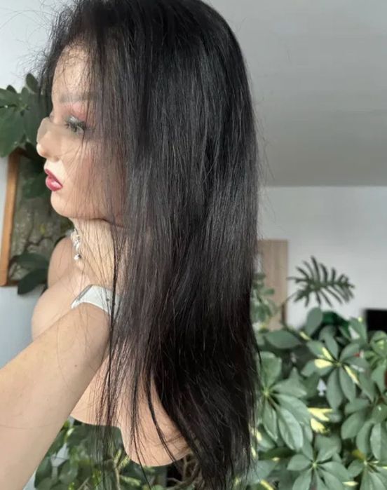 PROMOCJA czarna peruka 100% wlosy naturalne z duza iloscia mikroskory