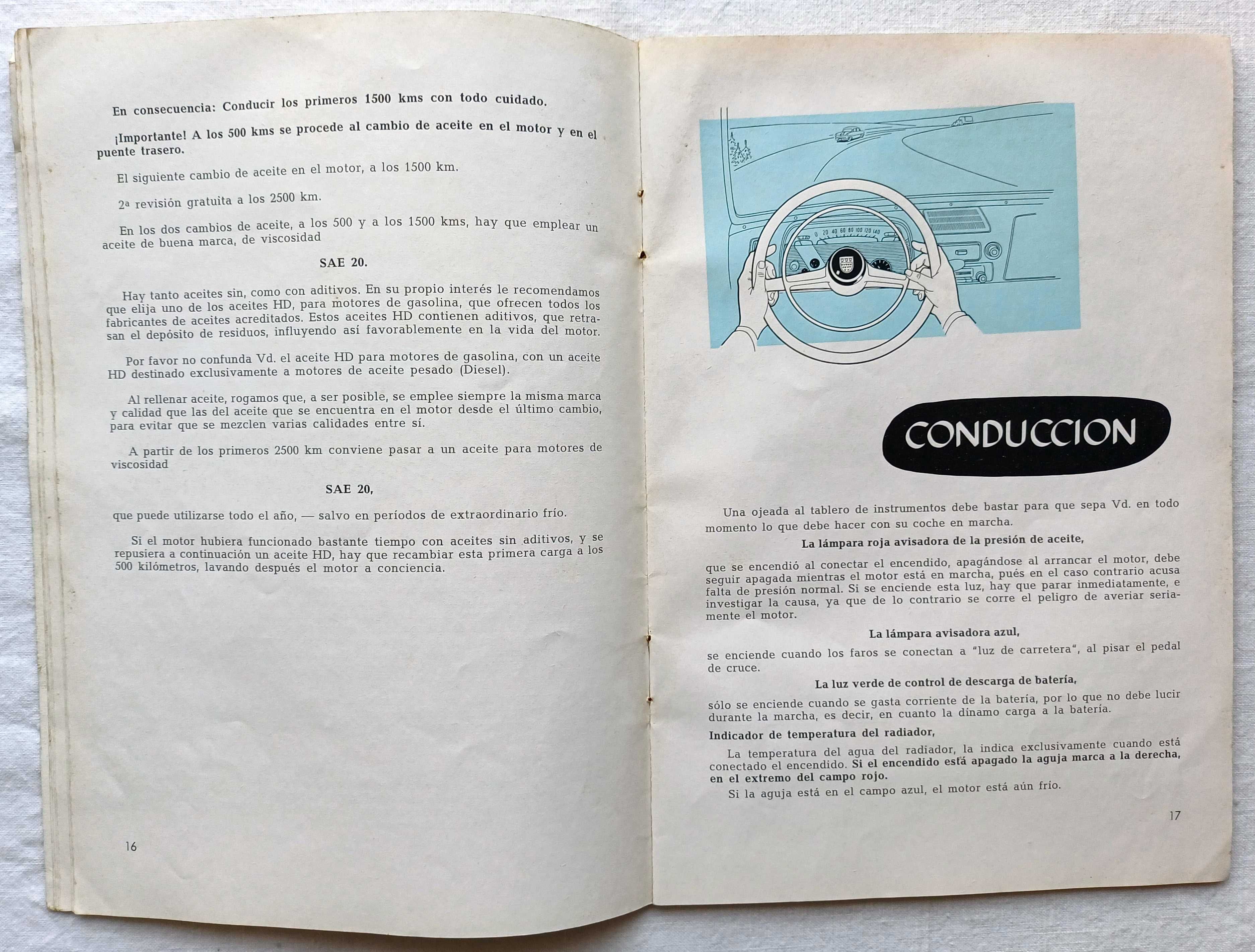 Manual de Instrucciones del coche Taunus 15 M de 1956