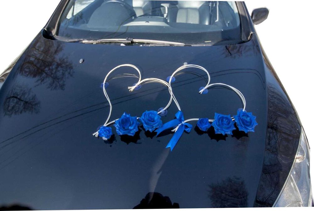 SERCA Dekoracja na auto-samochód do ślubu. Ozdoby 083