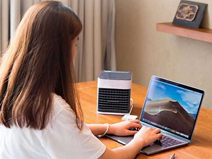 PRZENOŚNY KLIMATOR air cooler WODNY przenośny 3W1 na usb klimatyzator