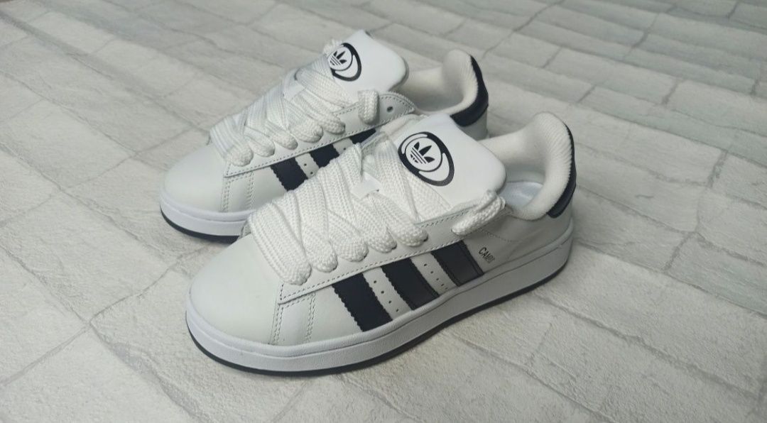 Кроссовки adidas campus белые кожа 815-16