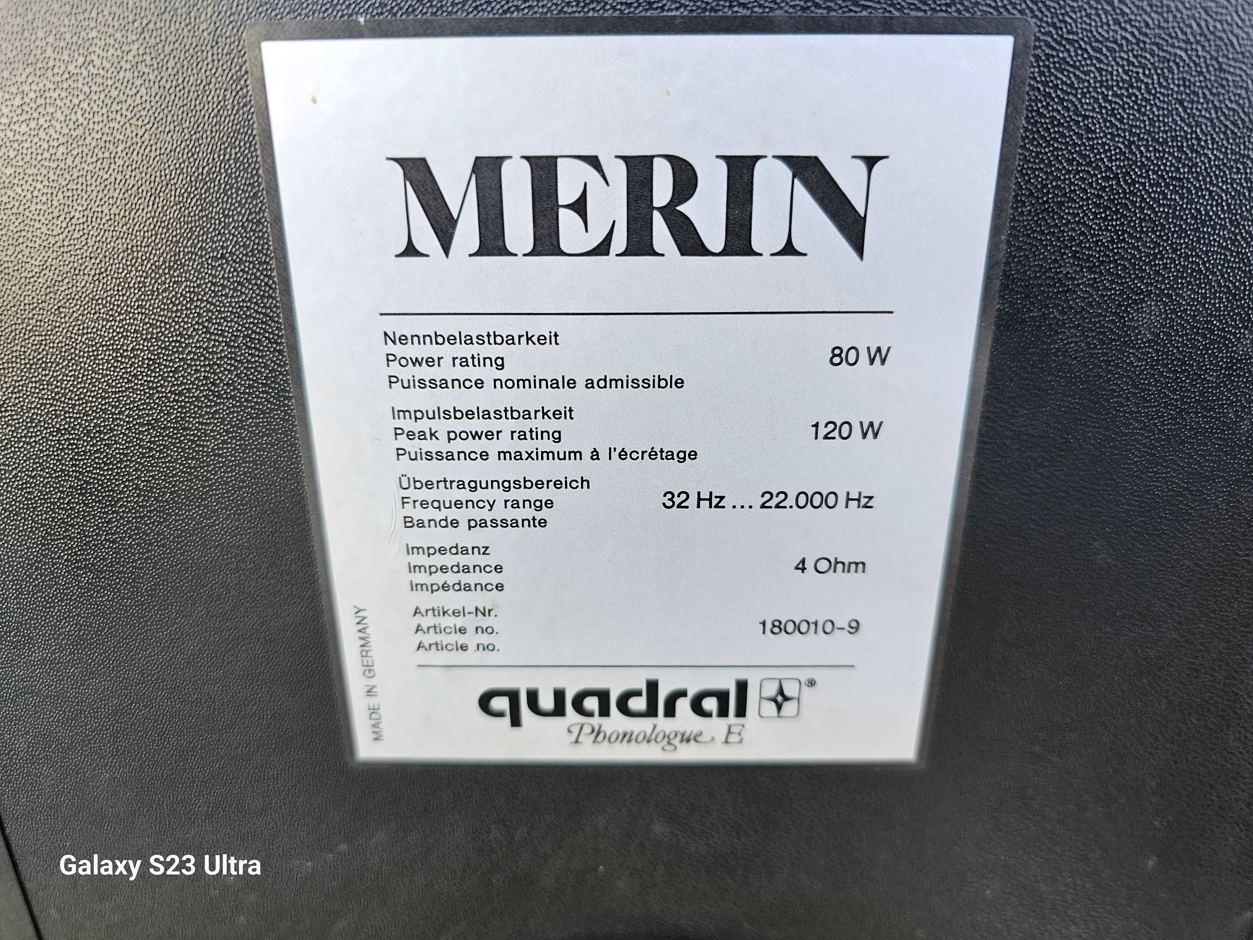 kolumny quadral merin 80w rms 4ohm gwarancja