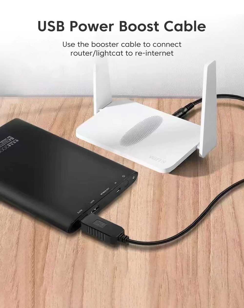 USB Кабель для роутера от повербанка USB DC 12V 1.5A Модем ONU 5.5*2.1