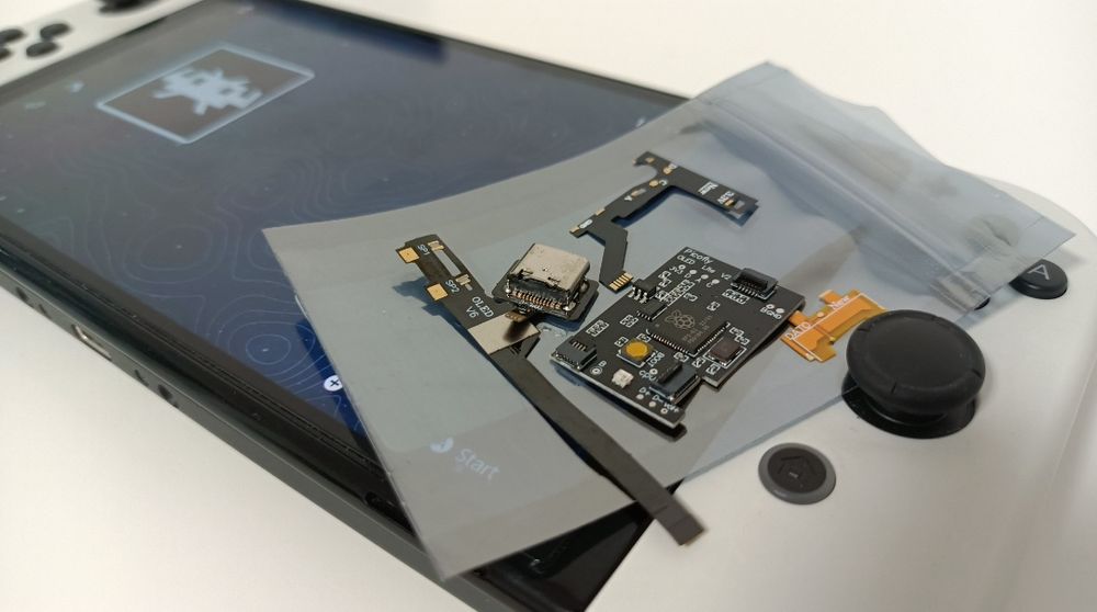 Modchip Nintendo Switch OLED picofly przeróbka Hekate, Atmosphere