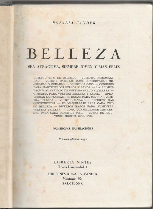 Belleza – 1ª Edición de 1957